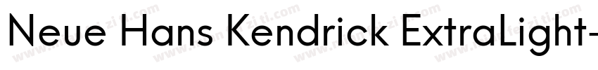 Neue Hans Kendrick ExtraLight字体转换